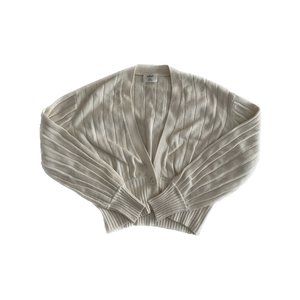 Wilfred (Aritzia) Plunge Front Cardigan - Light Birch